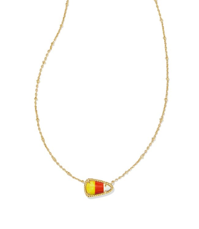 CANDY CORN SHORT PENDANT NECKLACE