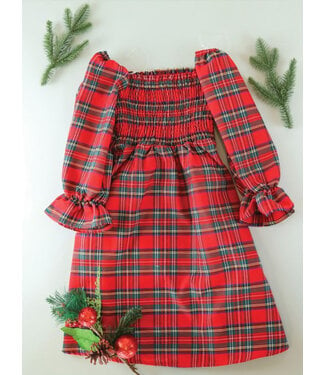 Simply Southern Youth Holiday Plaid Dress