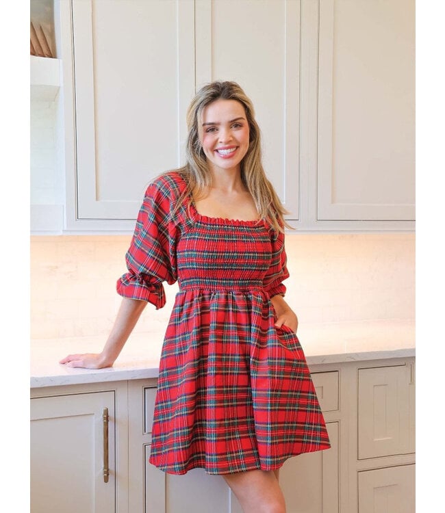 840385778107 Holiday Plaid Dress