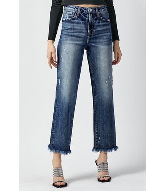 Risen High Rise Straight Jeans