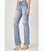 RDP5195 Hi Rise Button Straight Jeans