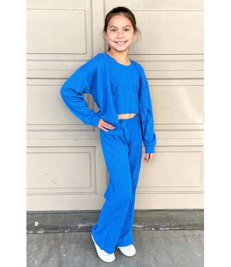 Cutie Patootie Girls ribbed 3 pc set w/ flare leg
