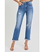 RDP5343RT Hi Rise Crop Girlfriend Roll Up Jeans