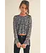 KT2388PF Mesh Ruffle Layered Top