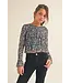 KT2388PF Mesh Ruffle Layered Top