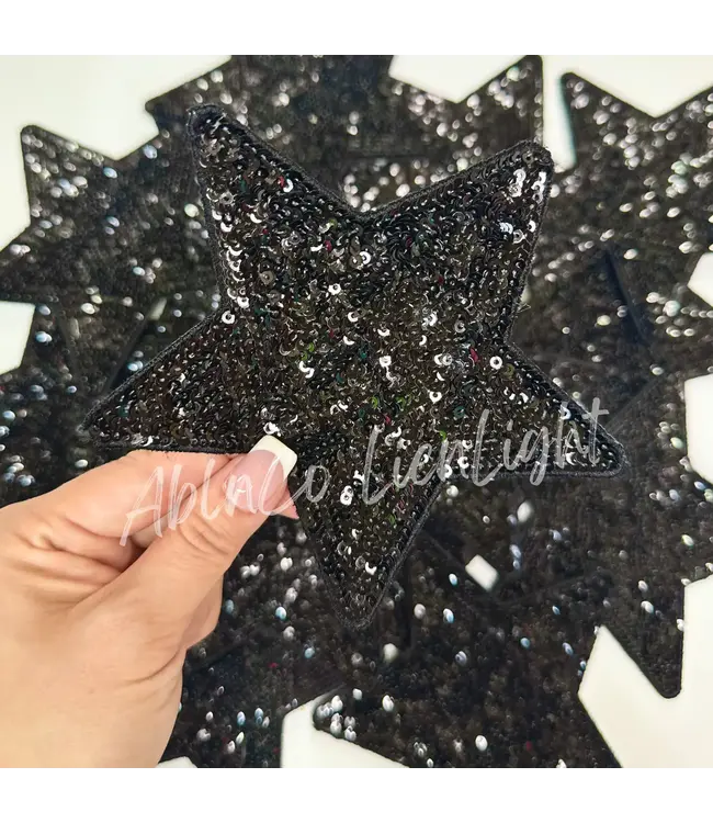 ABLN star sequin iron on patch