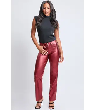 YMI hi rise straight leg metallic jean