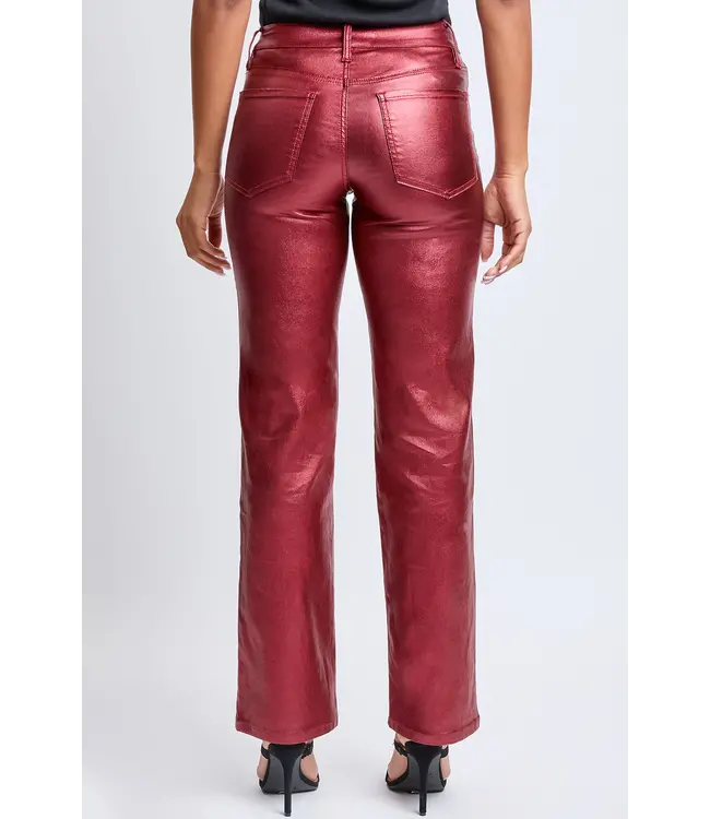 P1987 hi rise straight leg metallic jean
