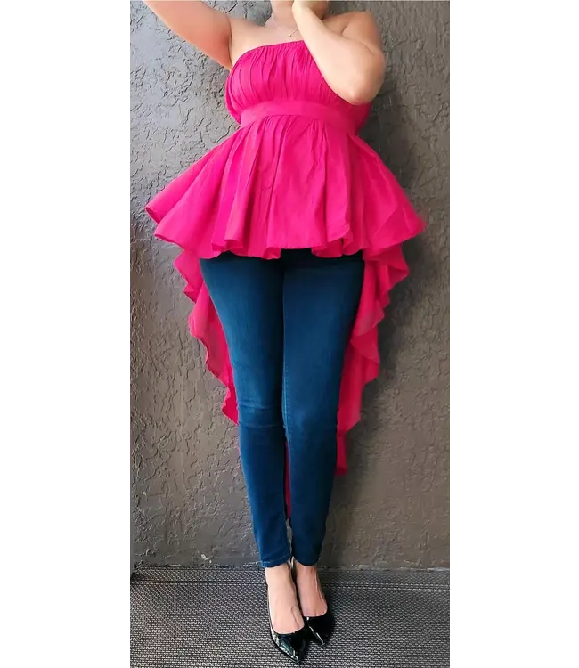 Poncho Blouse Skirt Multi Wearable, red