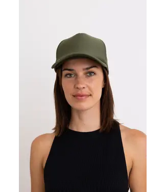 Leto Accessories Monochromatic Charm Truckers Hat Olive