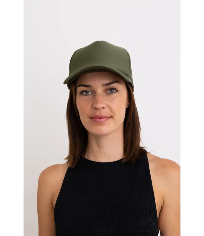 YHT1044 Monochromatic Charm Truckers Hat Olive