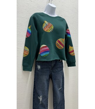 Paper Flower Christmas Ornament Sweatshirt