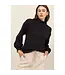 HF24E628 Mock Neck Ribbed Sweater