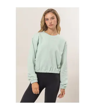 Cropped Pullover Sweatshirt