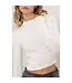 DZ24E451 Mock Neck Ribbed Crop Top