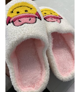 The Classy Cloth Smiley Slippers ONE SIZE up to 9/10
