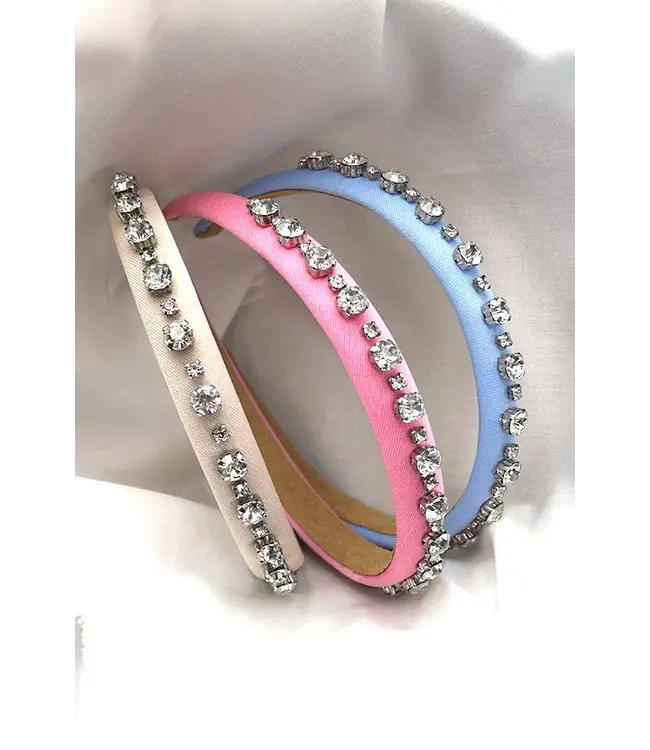 40HB118 Rhinestone Puffed Headband
