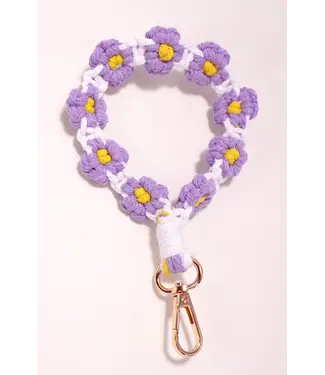 Josslyn Daisy Flower Wristlet Keychain
