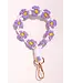 40KC108 Daisy Flower Wristlet Keychain