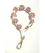 40KC108 Daisy Flower Wristlet Keychain