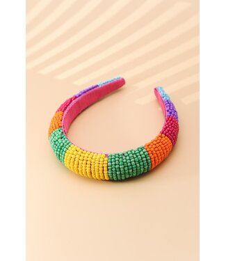 Josslyn Colorful Seed Beaded Headband