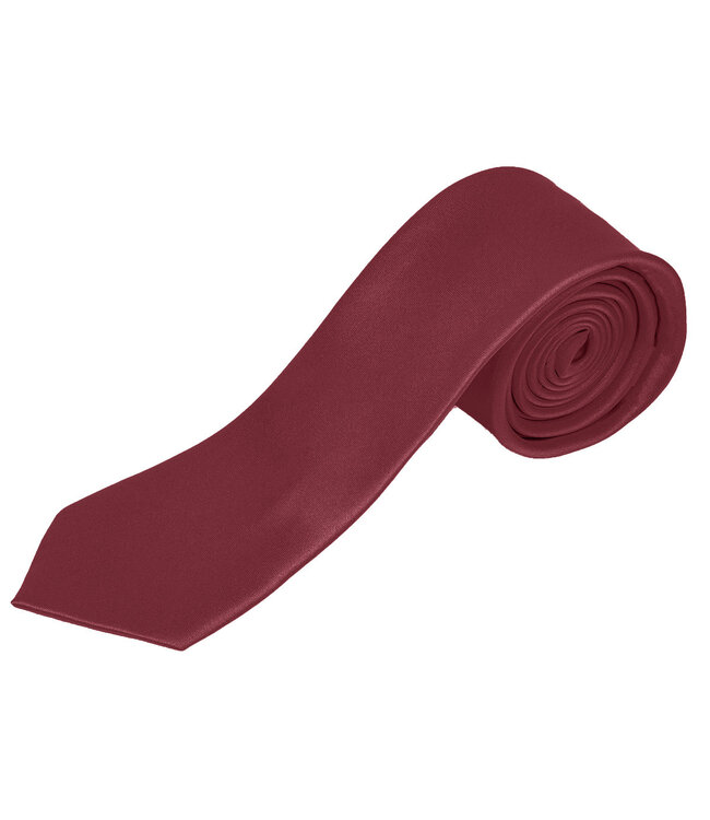 PSSP2501 Burg Satin Solid 2.5" Slim Tie
