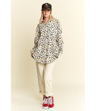 JADE BY JANE smile animal print button down