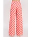 KRP3077 checkered straight leg pants