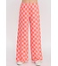 KRP3077 checkered straight leg pants