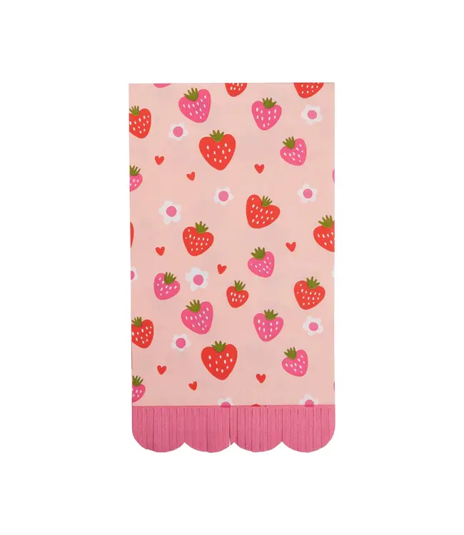 PLNP764 Berry Fringe Napkin