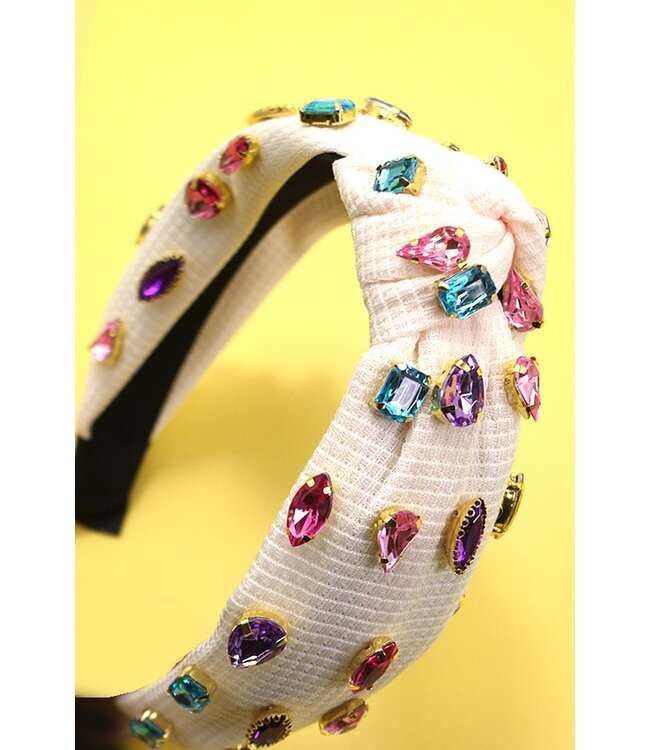 40HB148 Rhinestone Knot Headband