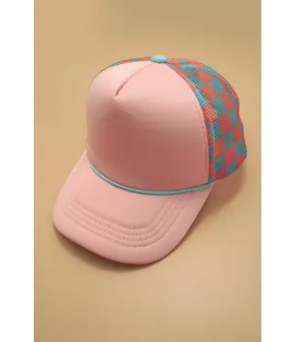 Josslyn Checker Trucker PEACH