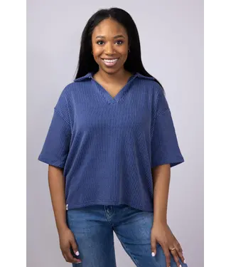 Simply Southern TEE-KNT-COLLARED