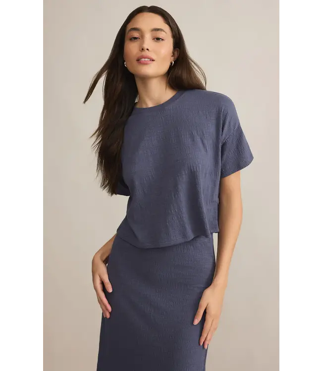 ZT251363 Sway Textured Cropped Tee