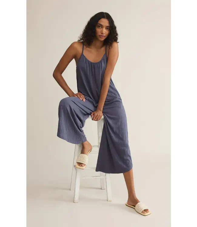 ZP251340 Textured Flared Jumpsuit