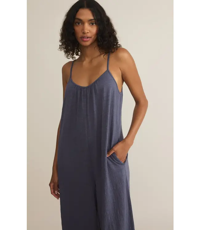 ZP251340 Textured Flared Jumpsuit