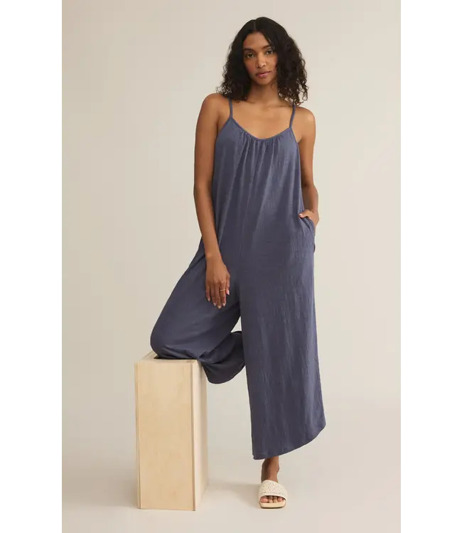 ZP251340 Textured Flared Jumpsuit