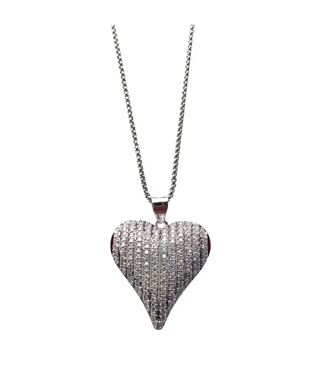 PM 18 Dainty Heart Neck SILVER