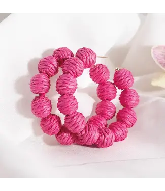Purple Myrtle Rattan Ball Hoop PINK