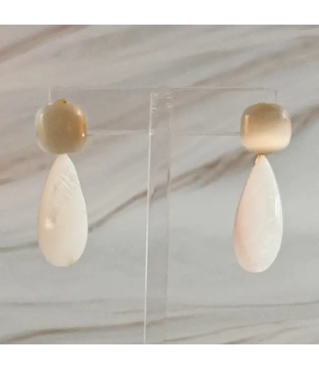 Z1ZA0573 Breeze Double Stone Earrings