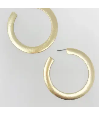 Ellison + Young Alma Flattened Hoop Earrings