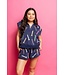 NAVY MULTI GOLF TEE COLLAR TANK