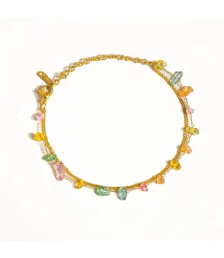 Flanerie BLAKELYN 18K Gold Multi Color Stone Bracelet