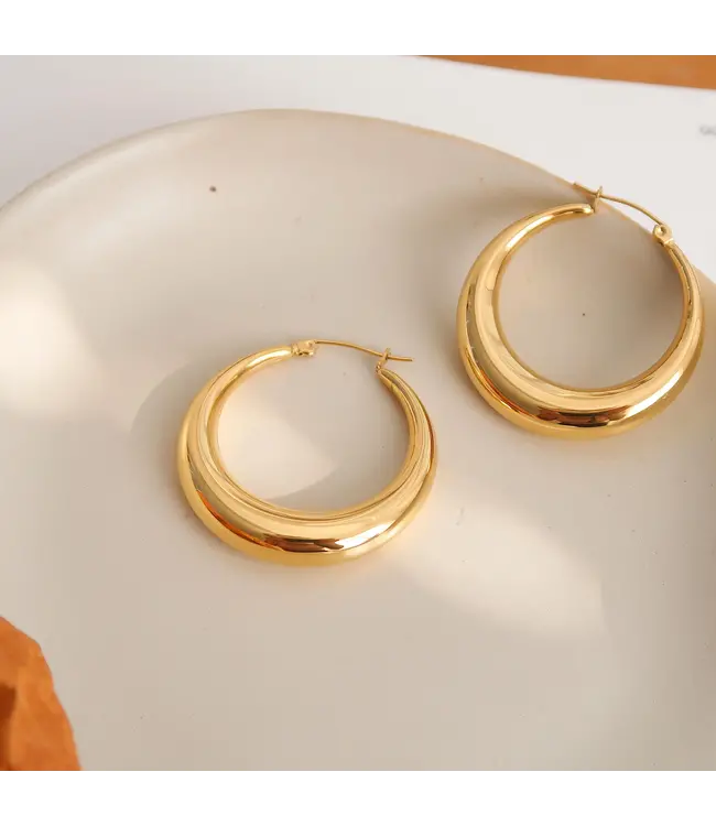 GALENE classic large hoop 18k gold plated