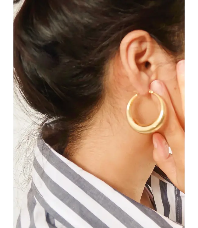 GALENE classic large hoop 18k gold plated