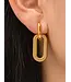 KATE double chain hoop 18k gold plated