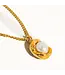 ZAKAI pearl round neck 18k gold plated