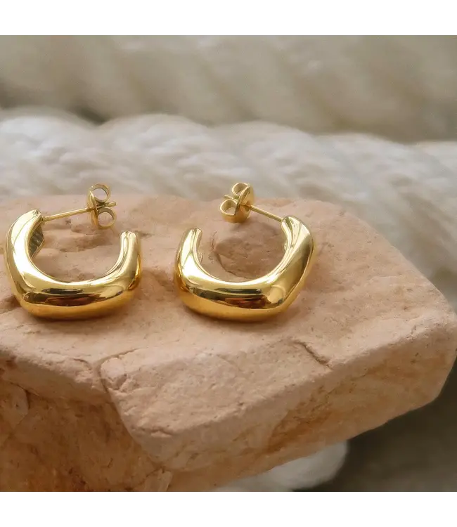 DEMI classic C-hoop 18k gold plated