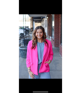 Peach Love CA satin blazer