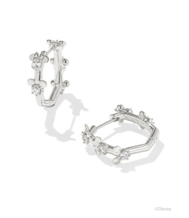 Mickey Minnie Huggie Ear Silver